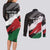 Custom Kenya Rugby Sevens Couples Matching Long Sleeve Bodycon Dress and Long Sleeve Button Shirt African Pattern - Grunge Style - Wonder Print Shop