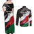 Custom Kenya Rugby Sevens Couples Matching Off Shoulder Maxi Dress and Long Sleeve Button Shirt African Pattern - Grunge Style - Wonder Print Shop