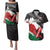 Custom Kenya Rugby Sevens Couples Matching Puletasi and Hawaiian Shirt African Pattern - Grunge Style - Wonder Print Shop