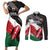 Custom Kenya Rugby Sevens Couples Matching Short Sleeve Bodycon Dress and Long Sleeve Button Shirt African Pattern - Grunge Style - Wonder Print Shop