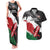 Custom Kenya Rugby Sevens Couples Matching Tank Maxi Dress and Hawaiian Shirt African Pattern - Grunge Style - Wonder Print Shop