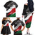 Custom Kenya Rugby Sevens Family Matching Off The Shoulder Long Sleeve Dress and Hawaiian Shirt African Pattern - Grunge Style - Wonder Print Shop