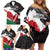 Custom Kenya Rugby Sevens Family Matching Off Shoulder Short Dress and Hawaiian Shirt African Pattern - Grunge Style - Wonder Print Shop