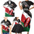 Custom Kenya Rugby Sevens Family Matching Short Sleeve Bodycon Dress and Hawaiian Shirt African Pattern - Grunge Style - Wonder Print Shop