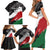 Custom Kenya Rugby Sevens Family Matching Short Sleeve Bodycon Dress and Hawaiian Shirt African Pattern - Grunge Style - Wonder Print Shop