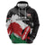 Custom Kenya Rugby Sevens Hoodie African Pattern - Grunge Style - Wonder Print Shop