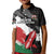 Custom Kenya Rugby Sevens Kid Polo Shirt African Pattern - Grunge Style - Wonder Print Shop