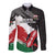 Custom Kenya Rugby Sevens Long Sleeve Button Shirt African Pattern - Grunge Style - Wonder Print Shop