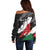 Custom Kenya Rugby Sevens Off Shoulder Sweater African Pattern - Grunge Style - Wonder Print Shop