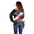 Custom Kenya Rugby Sevens Off Shoulder Sweater African Pattern - Grunge Style - Wonder Print Shop