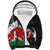 Custom Kenya Rugby Sevens Sherpa Hoodie African Pattern - Grunge Style - Wonder Print Shop