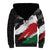 Custom Kenya Rugby Sevens Sherpa Hoodie African Pattern - Grunge Style - Wonder Print Shop