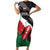 Custom Kenya Rugby Sevens Short Sleeve Bodycon Dress African Pattern - Grunge Style - Wonder Print Shop