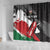 Custom Kenya Rugby Sevens Shower Curtain African Pattern - Grunge Style