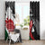 Custom Kenya Rugby Sevens Window Curtain African Pattern - Grunge Style - Wonder Print Shop