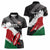 Custom Kenya Rugby Sevens Women Polo Shirt African Pattern - Grunge Style - Wonder Print Shop