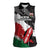 Custom Kenya Rugby Sevens Women Sleeveless Polo Shirt African Pattern - Grunge Style - Wonder Print Shop