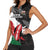 Custom Kenya Rugby Sevens Women Sleeveless Polo Shirt African Pattern - Grunge Style - Wonder Print Shop