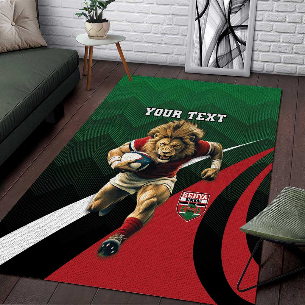 Kenya Rugby Custom Area Rug Go Simbas - Wonder Print Shop