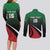 Kenya Rugby Custom Couples Matching Long Sleeve Bodycon Dress and Long Sleeve Button Shirt Go Simbas - Wonder Print Shop