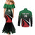 Kenya Rugby Custom Couples Matching Mermaid Dress and Long Sleeve Button Shirt Go Simbas