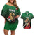 Kenya Rugby Custom Couples Matching Off Shoulder Short Dress and Hawaiian Shirt Go Simbas - Wonder Print Shop