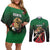 Kenya Rugby Custom Couples Matching Off Shoulder Short Dress and Long Sleeve Button Shirt Go Simbas - Wonder Print Shop