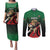 Kenya Rugby Custom Couples Matching Puletasi and Long Sleeve Button Shirt Go Simbas - Wonder Print Shop