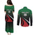 Kenya Rugby Custom Couples Matching Puletasi and Long Sleeve Button Shirt Go Simbas - Wonder Print Shop