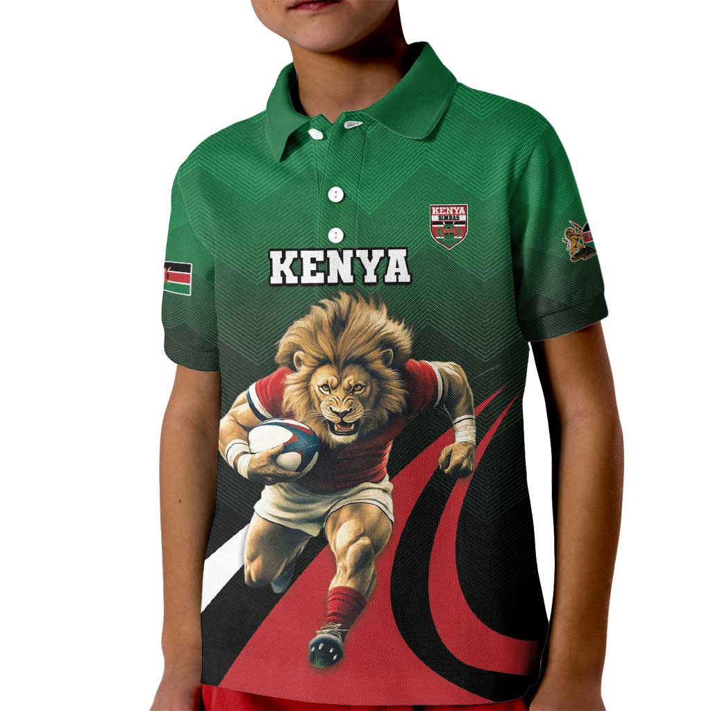 Kenya Rugby Custom Kid Polo Shirt Go Simbas