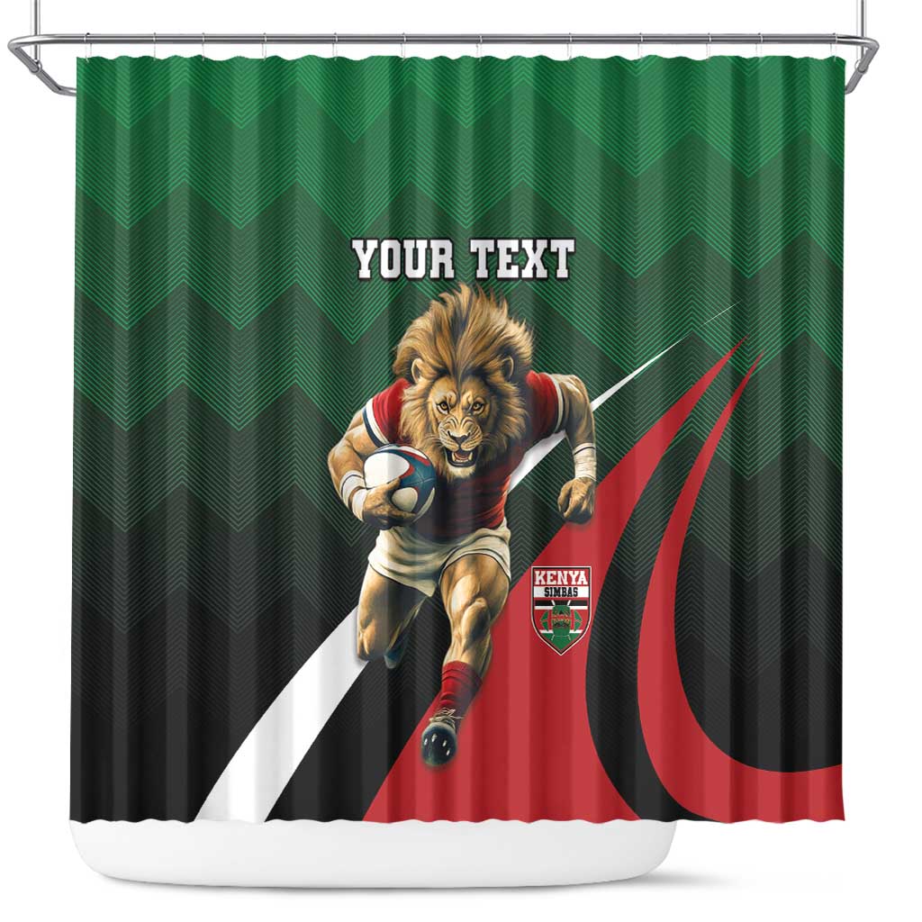 Kenya Rugby Custom Shower Curtain Go Simbas