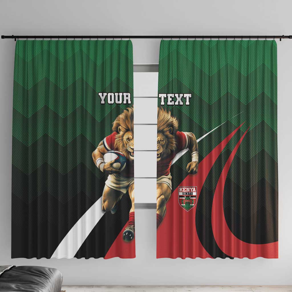 Kenya Rugby Custom Window Curtain Go Simbas - Wonder Print Shop