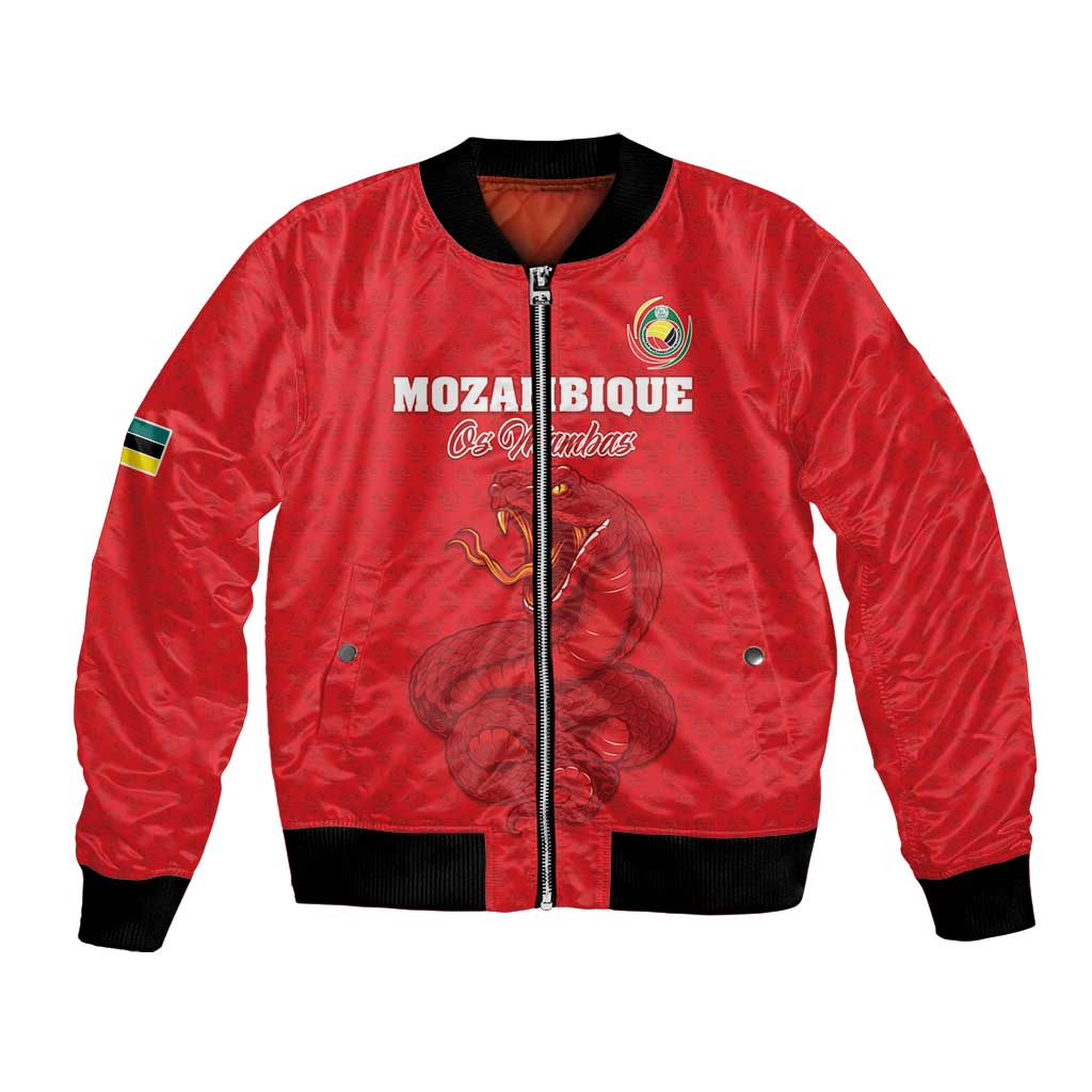 Custom Mozambique Football Bomber Jacket Come On Os Mambas - Wonder Print Shop