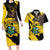 Ghana Eagle Couples Matching Long Sleeve Bodycon Dress and Hawaiian Shirt Coat Of Arms - Grunge Style