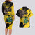 Ghana Eagle Couples Matching Long Sleeve Bodycon Dress and Hawaiian Shirt Coat Of Arms - Grunge Style