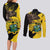 Ghana Eagle Couples Matching Long Sleeve Bodycon Dress and Long Sleeve Button Shirt Coat Of Arms - Grunge Style