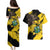 Ghana Eagle Couples Matching Puletasi and Hawaiian Shirt Coat Of Arms - Grunge Style