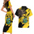 Ghana Eagle Couples Matching Short Sleeve Bodycon Dress and Hawaiian Shirt Coat Of Arms - Grunge Style