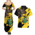 Ghana Eagle Couples Matching Summer Maxi Dress and Hawaiian Shirt Coat Of Arms - Grunge Style