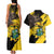 Ghana Eagle Couples Matching Tank Maxi Dress and Hawaiian Shirt Coat Of Arms - Grunge Style