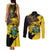 Ghana Eagle Couples Matching Tank Maxi Dress and Long Sleeve Button Shirt Coat Of Arms - Grunge Style