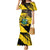 Ghana Eagle Family Matching Mermaid Dress and Hawaiian Shirt Coat Of Arms - Grunge Style