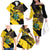 Ghana Eagle Family Matching Off The Shoulder Long Sleeve Dress and Hawaiian Shirt Coat Of Arms - Grunge Style