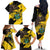 Ghana Eagle Family Matching Off The Shoulder Long Sleeve Dress and Hawaiian Shirt Coat Of Arms - Grunge Style