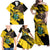 Ghana Eagle Family Matching Off Shoulder Maxi Dress and Hawaiian Shirt Coat Of Arms - Grunge Style