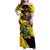 Ghana Eagle Family Matching Off Shoulder Maxi Dress and Hawaiian Shirt Coat Of Arms - Grunge Style