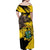 Ghana Eagle Family Matching Off Shoulder Maxi Dress and Hawaiian Shirt Coat Of Arms - Grunge Style