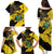 Ghana Eagle Family Matching Puletasi and Hawaiian Shirt Coat Of Arms - Grunge Style