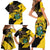 Ghana Eagle Family Matching Short Sleeve Bodycon Dress and Hawaiian Shirt Coat Of Arms - Grunge Style