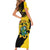 Ghana Eagle Family Matching Short Sleeve Bodycon Dress and Hawaiian Shirt Coat Of Arms - Grunge Style